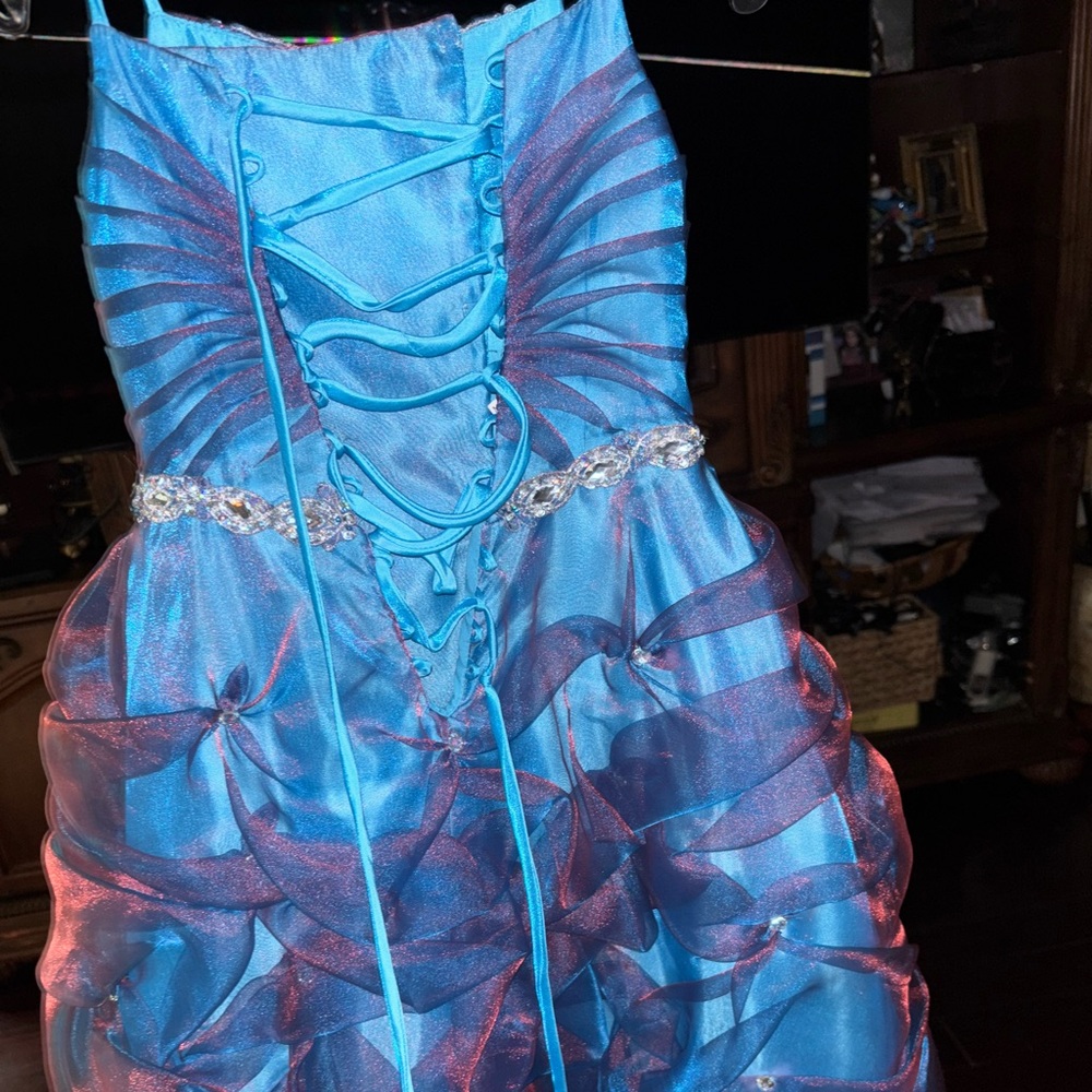 Elegant Blue Corset Dress